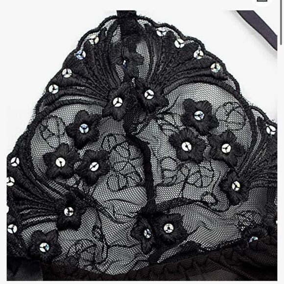 New Sexy Women's Large Steel Plate Chest Sleepwear Lingerie - Picture 8 of 9